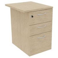 Caisson hauteur bureau 3T prof. 60 cm + top L50 cm Chêne Fil - Image principale