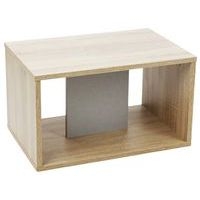 Table basse Identité sur patins Argent/Chêne - Image principale