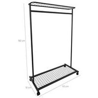 Penderie mobile Smart L110 H162 P51cm Noir - Image 6