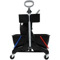 Chariot de lavage 2 x 15 L avec bac produit Presse et Poignée latérale - Image 7