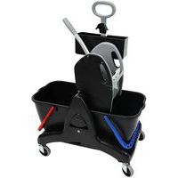 Chariot de lavage 2 x 15 L avec bac produit Presse et Poignée latérale - Image 9