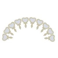 Miroir à main cœur - 11 x 16 cm (lot de 10) - Image principale