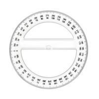 Rapporteur 360° 12 cm plastique transparent - Image principale