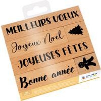 Lot 6 tampons bois Fêtes - Image principale