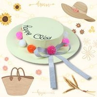 Chapeau canotier kraft à décorer - Image 2