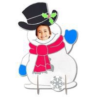 Photobooth Bonhomme de Neige en carton à décorer 1,12 m - Image 2