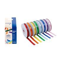 Lot de 8 rubans satin 1 face - 6mmx10 Ml - 8 coloris - Image principale