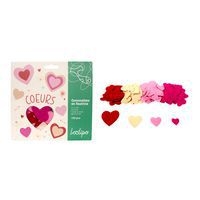 Pochette de 150 cœurs en feutrine adhésifs - Image principale