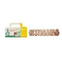 Lot de 10 personnages en bois à décorer - Image principale