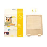 Lot de 6 cadres photo en bois à personnaliser 15 x 12 cm - Image principale