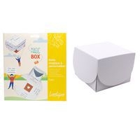 Boîte cadeau à personnaliser - 300 gm² - 8 x 8 x 6 cm - blanc - Image principale