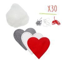 Kit 30 cœurs feutrine à fabriquer - Image 3