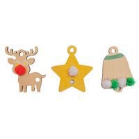 Assortiment 54 formes de Noel en bois (6 formes) - Image 2
