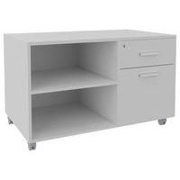 Console mobile 2 tiroirs Linéo blanc Simmob - Image 2