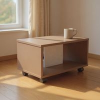 Table basse Identité à roulettes Argent/Brun - Image 3