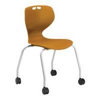Chaise Mahia2 4 pieds à roulettes acier gris Taille 6 olive - Image 5