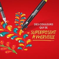 Pochette 12 markers pointe pinceau couleurs assorties - Image 5