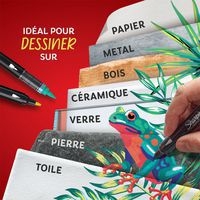 Pochette 12 markers pointe pinceau couleurs assorties - Image 6