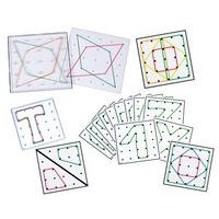 Plaques à picots Geoboard + 12cartes d'activités recto-verso - Image principale