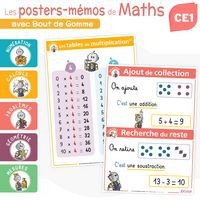 Les posters-mémos de maths  CE1 avec bout de gomme - Image principale