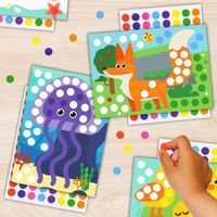 Atelier gommettes animaux 24 planches de décors+96 gommettes - Image 2