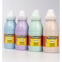 4 flacons 250ml peinture à l'eau pailletée pastel assortis - Image principale
