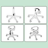 Tabouret siège oscillant avec roulettes Leitz - Image 7