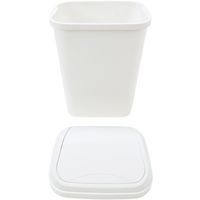 Poubelle à couvercle basculant - 25L - Blanc - Probbax - Image 3