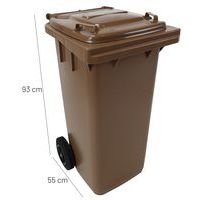 Poubelle Full Color - 120 L - Marron - Manutan - Image 6