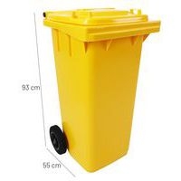 Poubelle Full Color - 120 L - Jaune - Manutan - Image 7