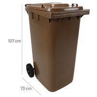 Poubelle Full Color - 240 L - Marron - Manutan - Image 8
