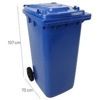 Poubelle Full Color - 240 L - Bleu - Manutan - Image 2