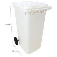 Poubelle Full Color - 240 L - Blanc - Manutan - Image 9
