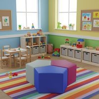 Lot de 3 poufs Arpège déhoussables tissu PVC coloris panaché "Floral - Image 4