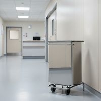 Conteneur mobile à pédale front. Amovible Inox brossé 70L - Image 3