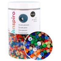 Boite de 500 g de perles rocaille givrées diamètre 3,8 mm - Image principale