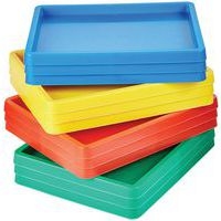 Mini plateau en plastique résistant - Lot de 12 assortis - Classmates - Image principale