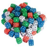 Dé à points en plastique - 100 pièces multicolores - Hope Education - Image principale