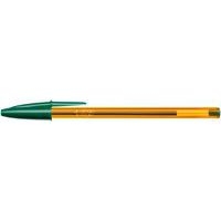 Stylo bille Bic Cristal orange nouvelle pointe fine  - vert - Image principale