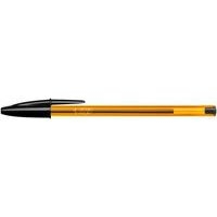 Stylo bille Bic Cristal orange nouvelle pointe fine  - noir - Image 2
