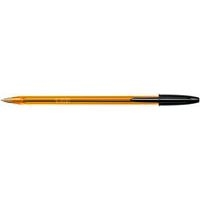 Stylo bille Bic Cristal orange nouvelle pointe fine  - noir - Image 3