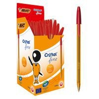 Stylo bille Bic Cristal orange nouvelle pointe fine - rouge - Image 4