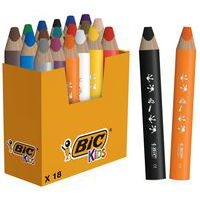 Pot 18 crayons de couleurs triangulaires 3 en 1 - Image principale