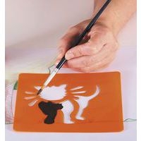 Pochoir plastique lavable 14,5 x 14,5 cm (Pochette de 6) - Animaux - Image 3