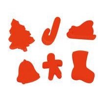 Sachet noël, étoiles, lunes, coeurs, papillons (18 pièces) 65x45 mm - Image 3