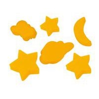 Sachet noël, étoiles, lunes, coeurs, papillons (18 pièces) 65x45 mm - Image 2