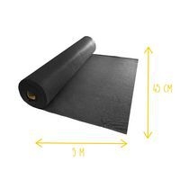 Rouleau feutrine 45 cm x 5 m non adhésif 1,3 mm noir - Image 2