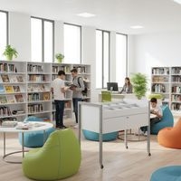 Bac multimédia Ellipse structure métal avec roulettes - Image 2