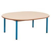 Table fixe Chloé plateau beige 4 pieds ovale - Mobidecor - Image principale