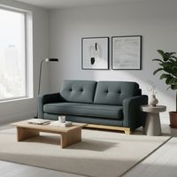 Canapé 3 places Prétoria tissu polyester chiné Anthracite - Image 2